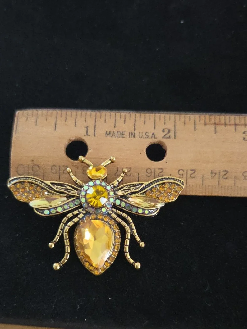 Amber Bee Brooch Pin